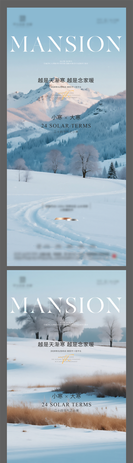 源文件下载【享设计】搜索编号：36710033952784836【小寒海报】