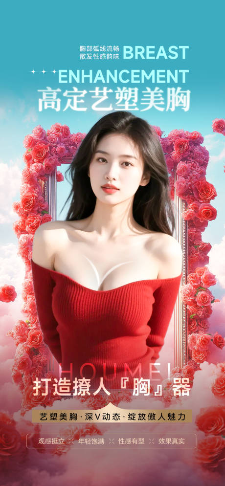 源文件下载【享设计】搜索编号：28380033965958886【医美丰胸海报】