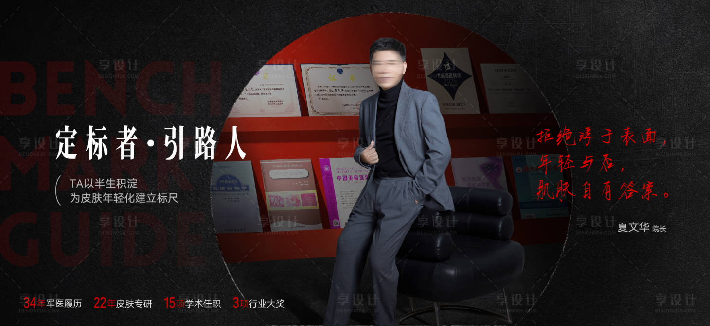 源文件下载【享设计】搜索编号：12910033810377798【医美人物专家介绍海报展板】