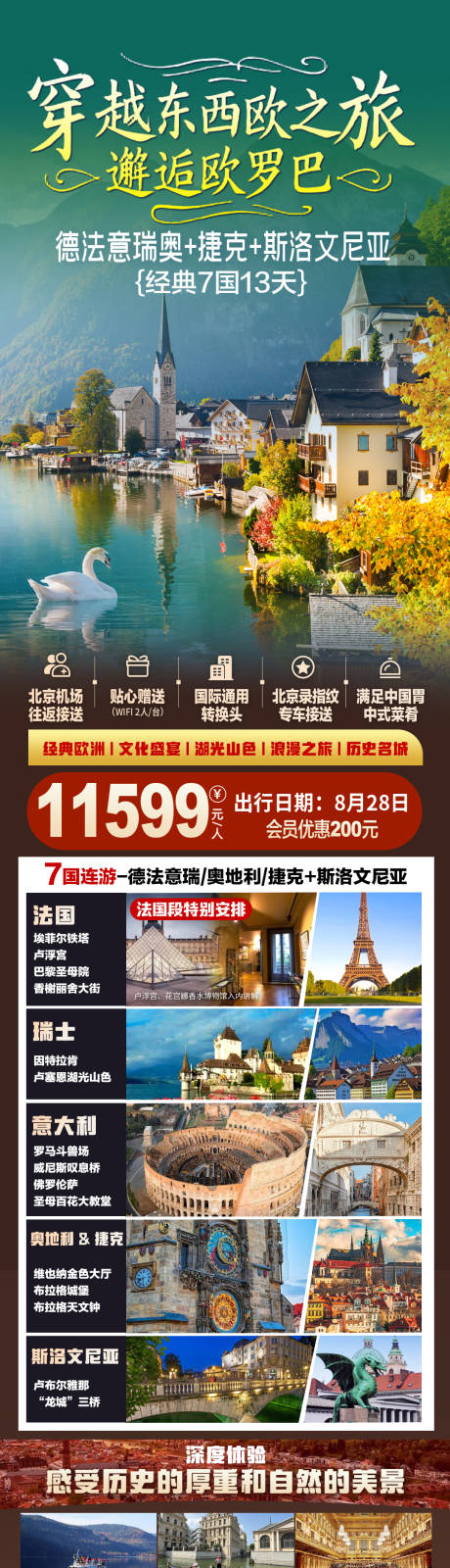 源文件下载【享设计】搜索编号：41280034279166310【东西欧旅游海报】