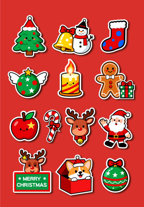 源文件下载【享设计】搜索编号：51660034165446924【圣诞节贴纸手举牌】