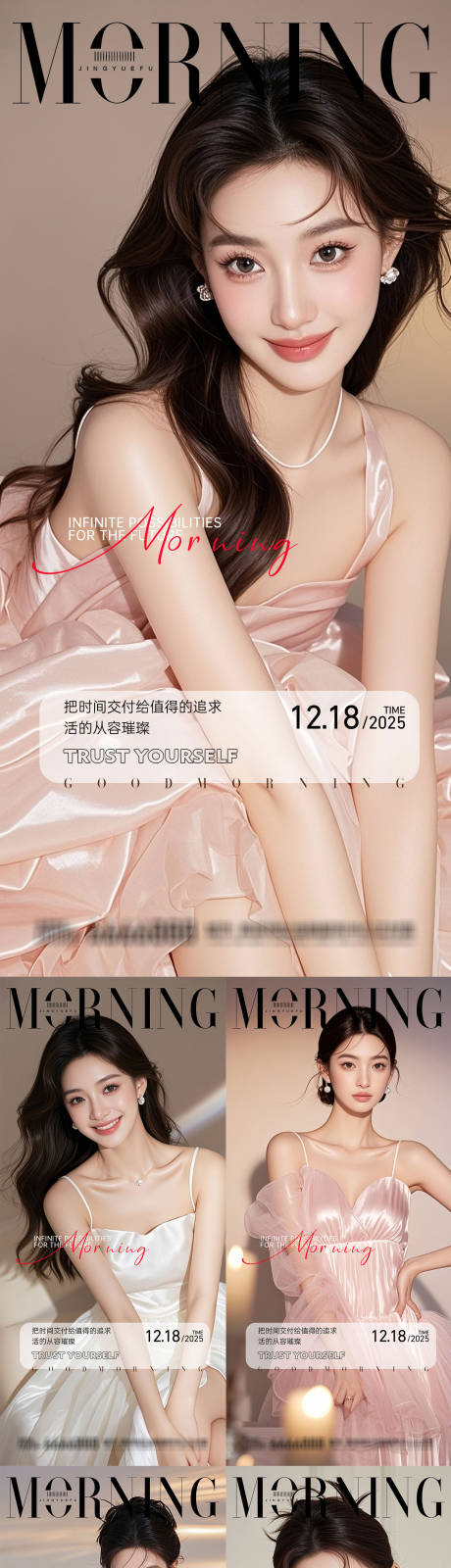 源文件下载【享设计】搜索编号：58880034186034363【美业医美早安系列海报】