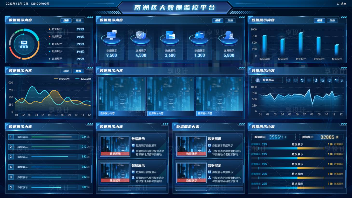 源文件下载【享设计】搜索编号：10920034200383074【南洲区大数据监控平台】