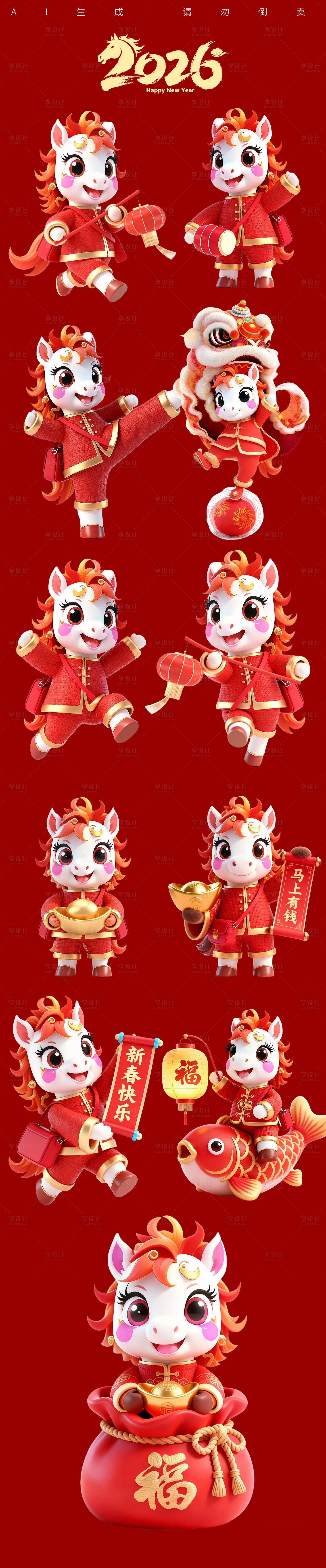 源文件下载【享设计】搜索编号：29230034143337331【2026马年IP形象】