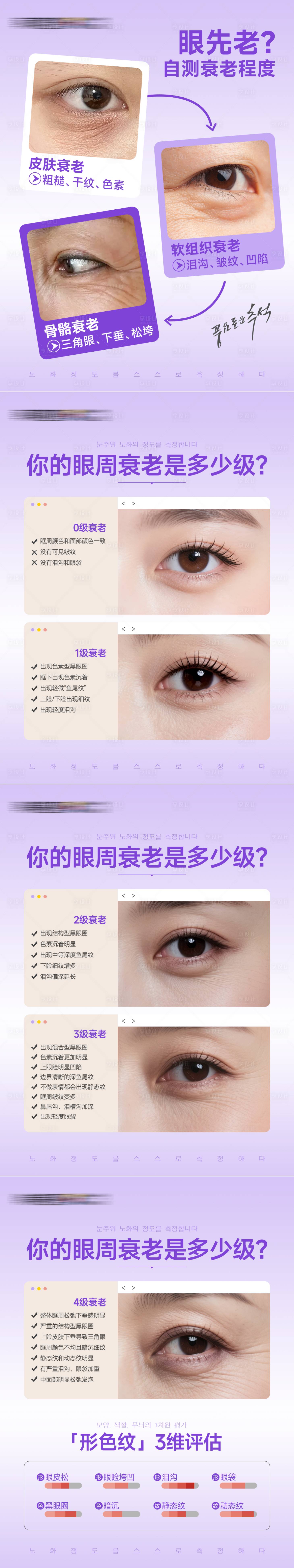 源文件下载【享设计】搜索编号：89100034119932029【医美美容眼周衰老自测套图】