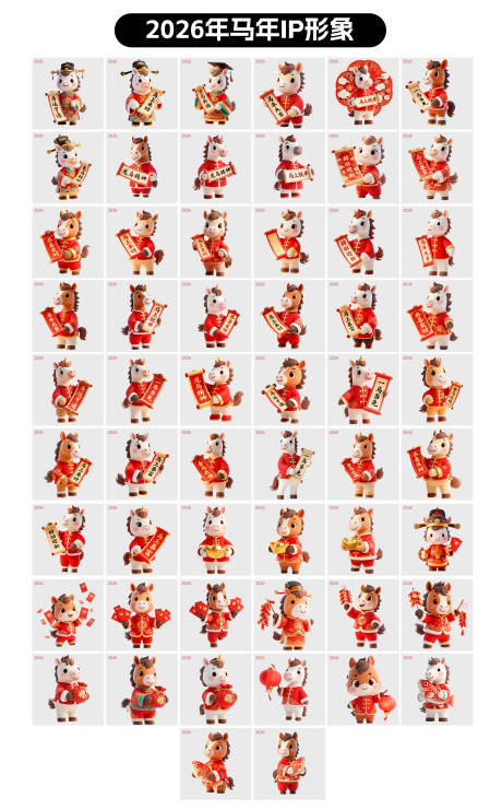 源文件下载【享设计】搜索编号：32810034204844607【2026年马年IP形象设计】