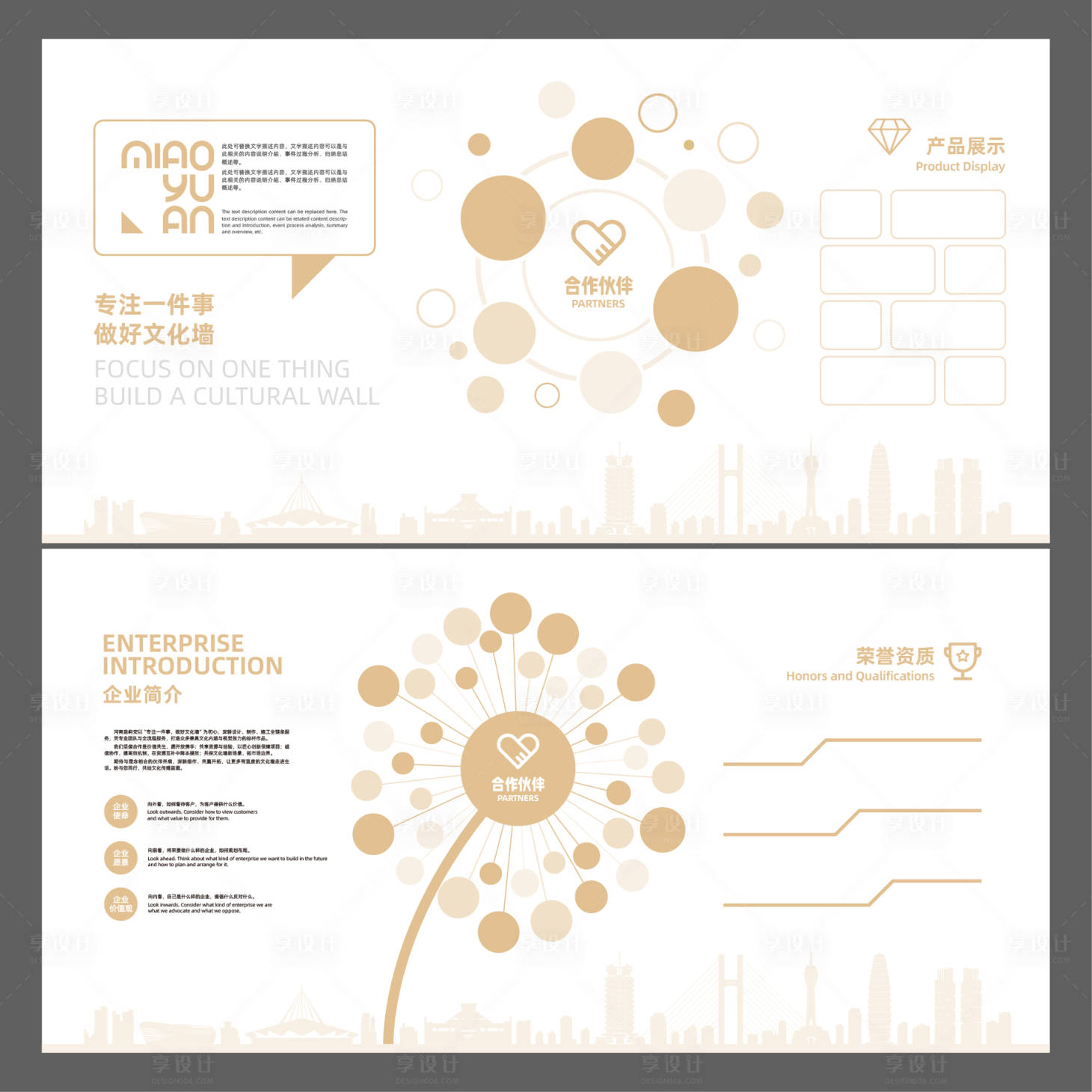 源文件下载【享设计】搜索编号：50190033920751572【合作伙伴企业文化墙背景板】