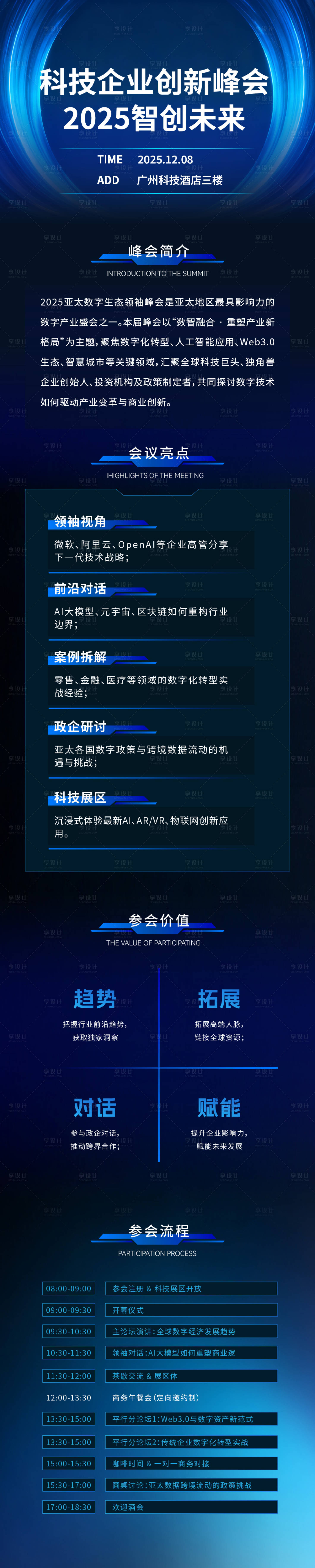 源文件下载【享设计】搜索编号：29610034051362832【科技会议活动长图】