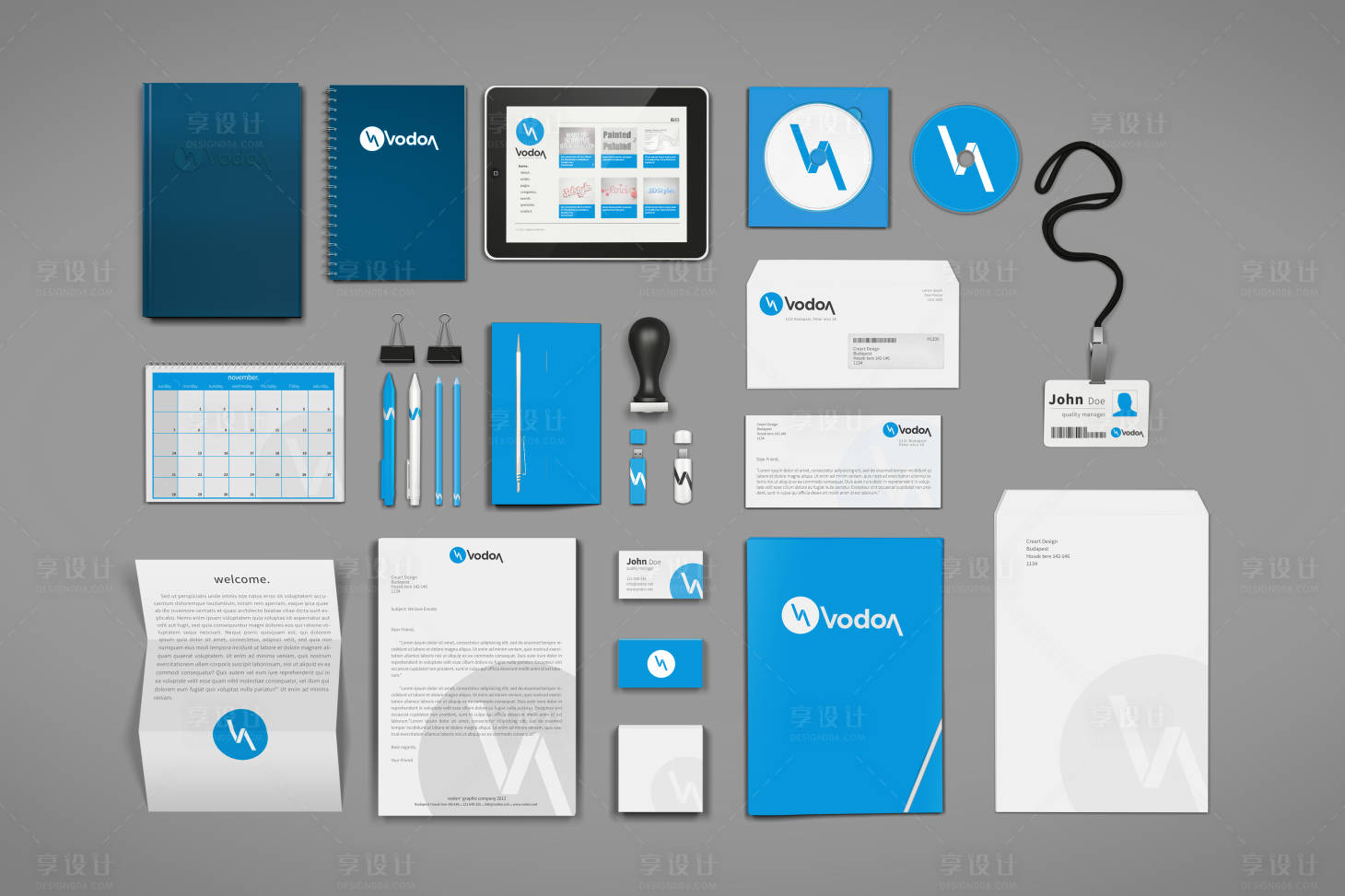 源文件下载【享设计】搜索编号：46780034139526723【企业文件袋笔记本胸卡VI延展设计】