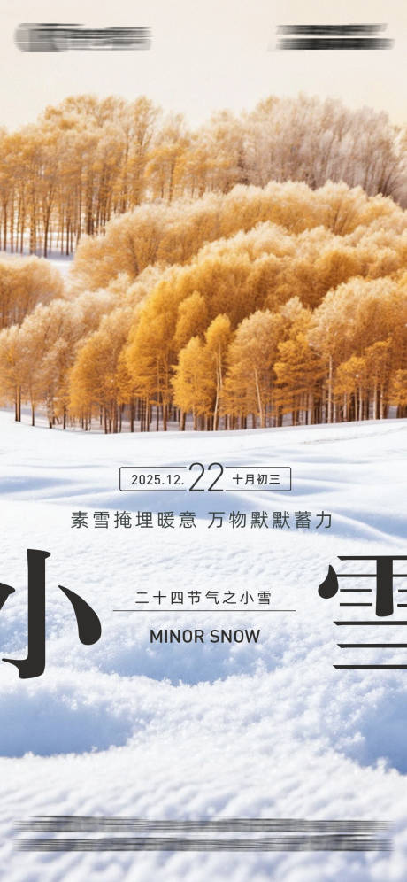 源文件下载【享设计】搜索编号：96440034097578649【小雪节气海报】