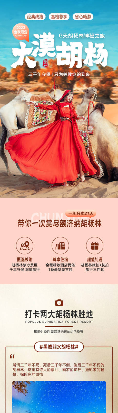 源文件下载【享设计】搜索编号：56430034147535305【蒙古呼和浩特大漠胡杨详情页】