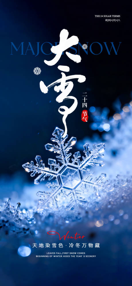 源文件下载【享设计】搜索编号：31040034193409651【大雪节气海报】
