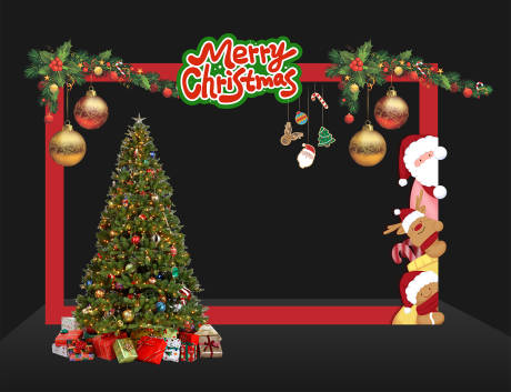 源文件下载【享设计】搜索编号：67820034253938986【圣诞节圣诞树插画美陈】