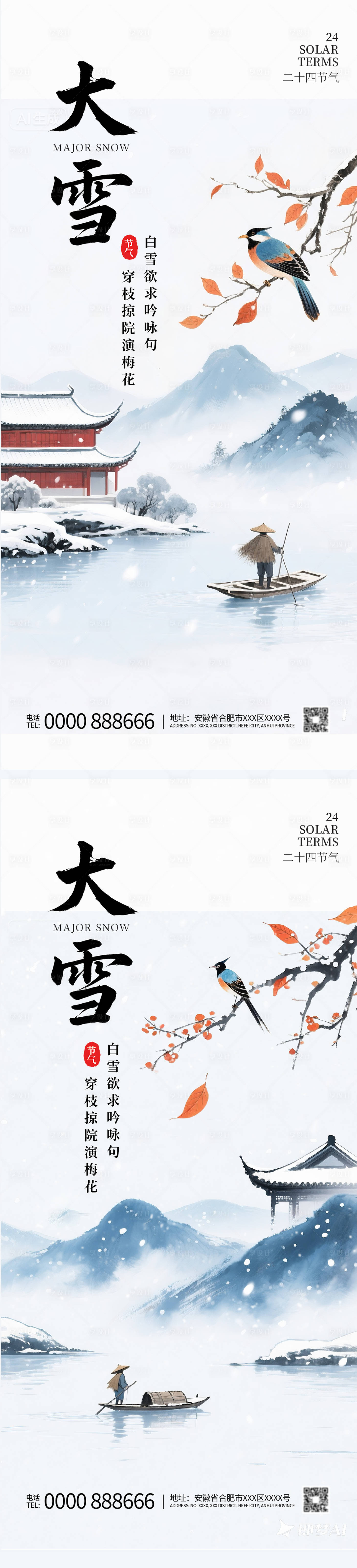 源文件下载【享设计】搜索编号：28780034060562388【大雪海报】