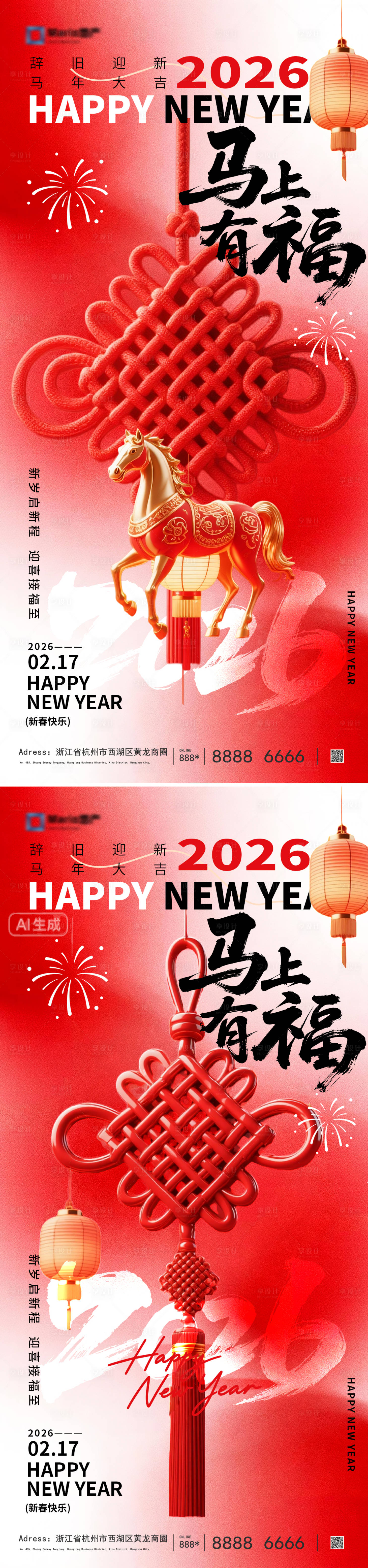 源文件下载【享设计】搜索编号：37580034257427033【2026年新年海报】
