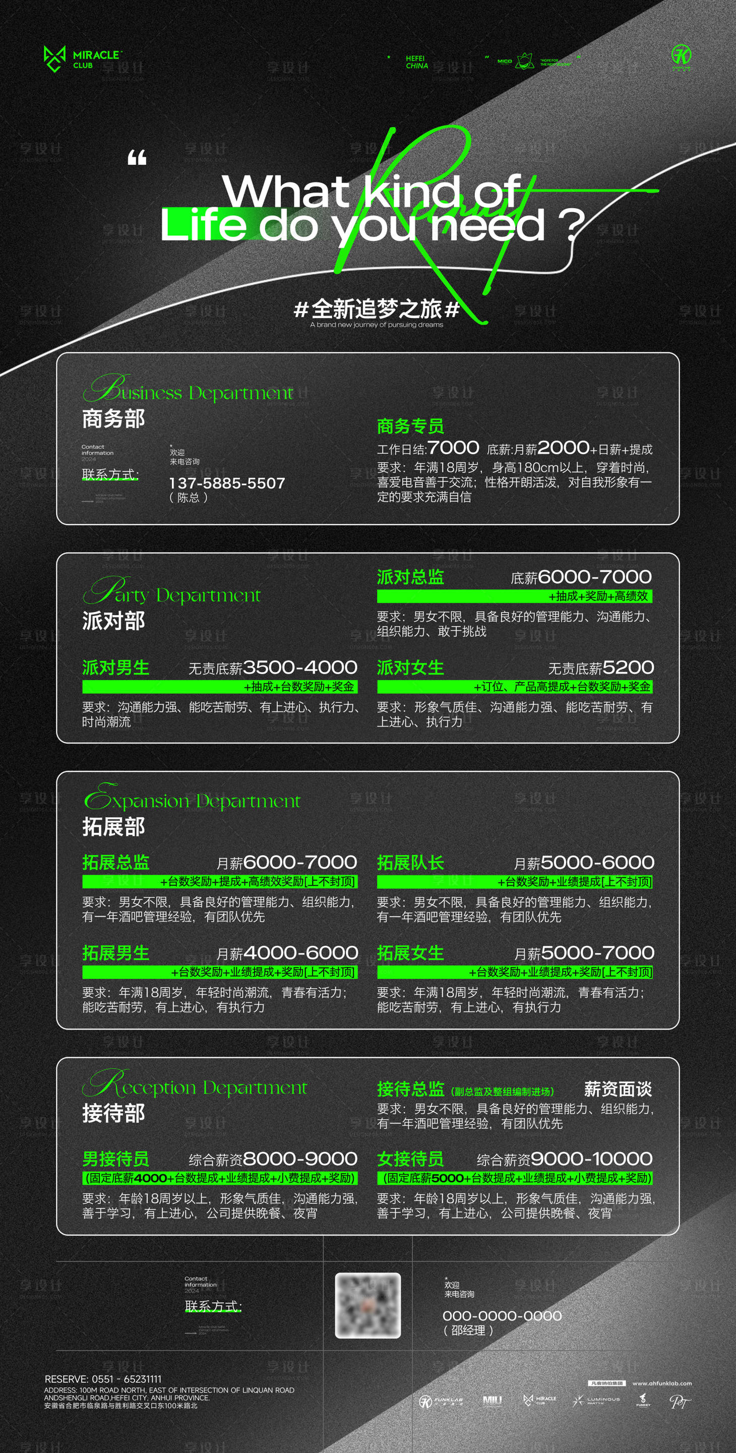 源文件下载【享设计】搜索编号：71380034011891833【酒吧招聘展架海报】