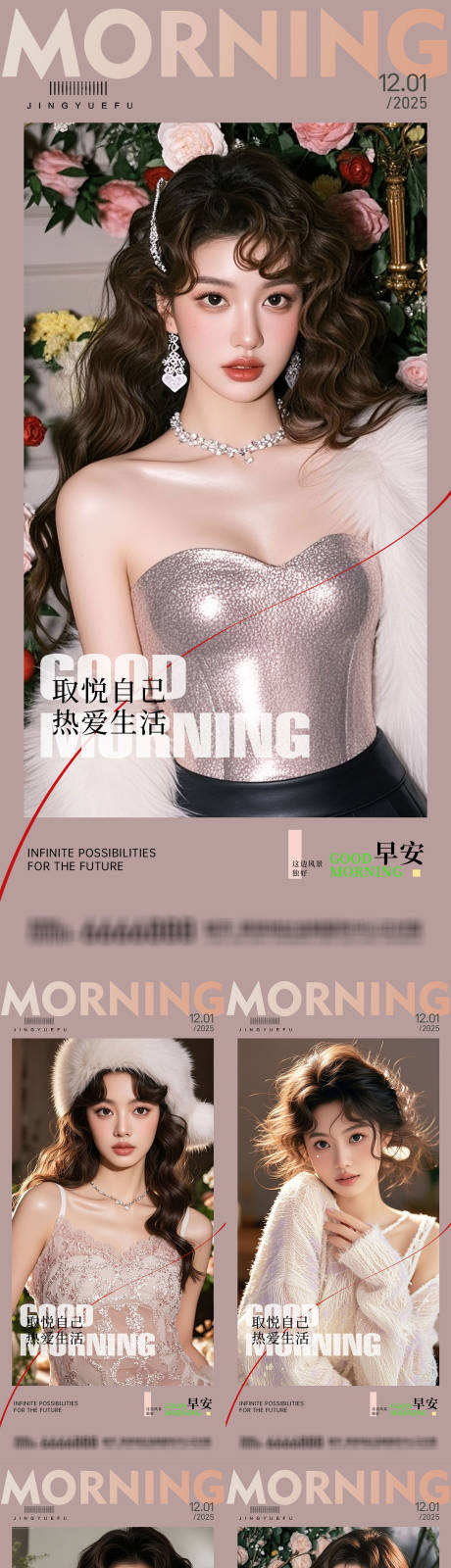 源文件下载【享设计】搜索编号：85590034087777904【医美早安系列海报】