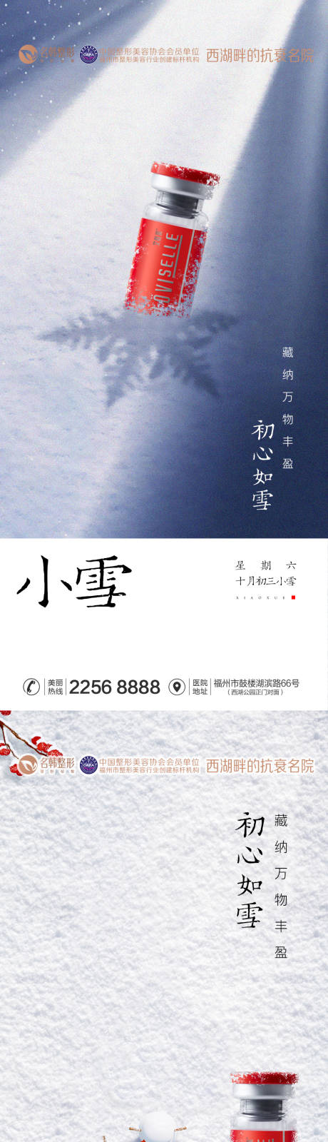 源文件下载【享设计】搜索编号：59530033967875925【医美小雪节气海报】