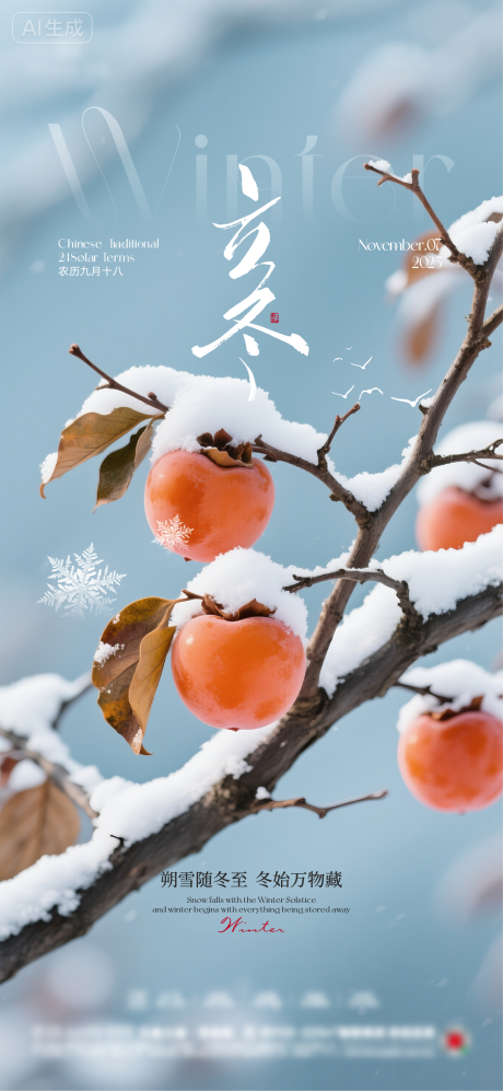 源文件下载【享设计】搜索编号：45770033850624151【立冬大雪节气海报】