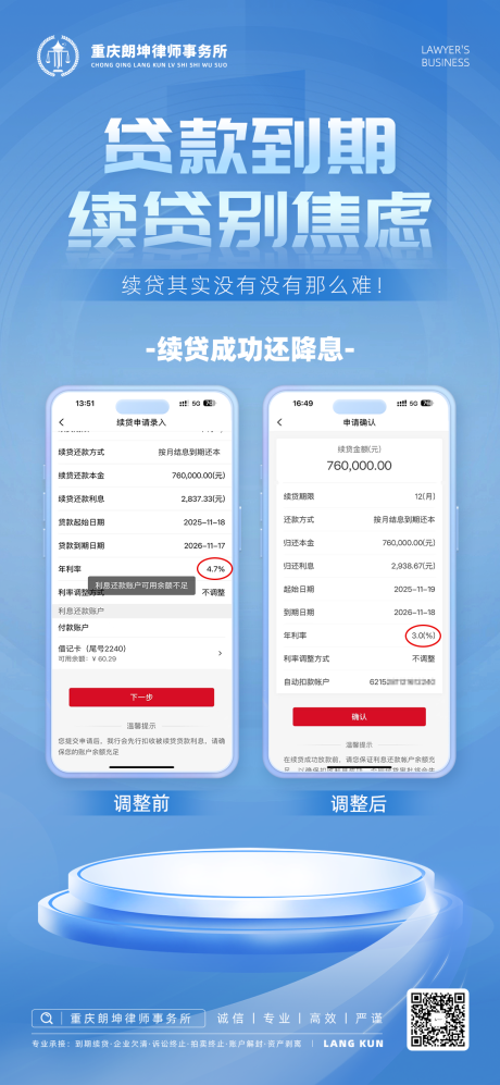 源文件下载【享设计】搜索编号：64110034129766087【律师事务所金融续贷海报】