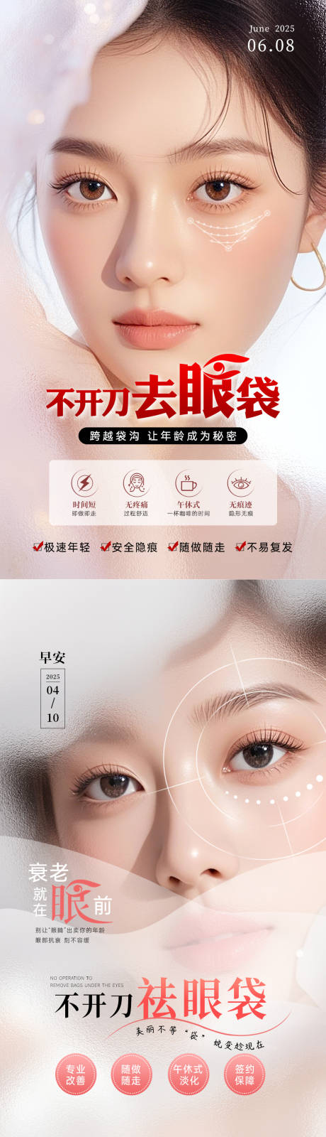 源文件下载【享设计】搜索编号：24130033993393011【美业抗衰系列海报 去眼袋】