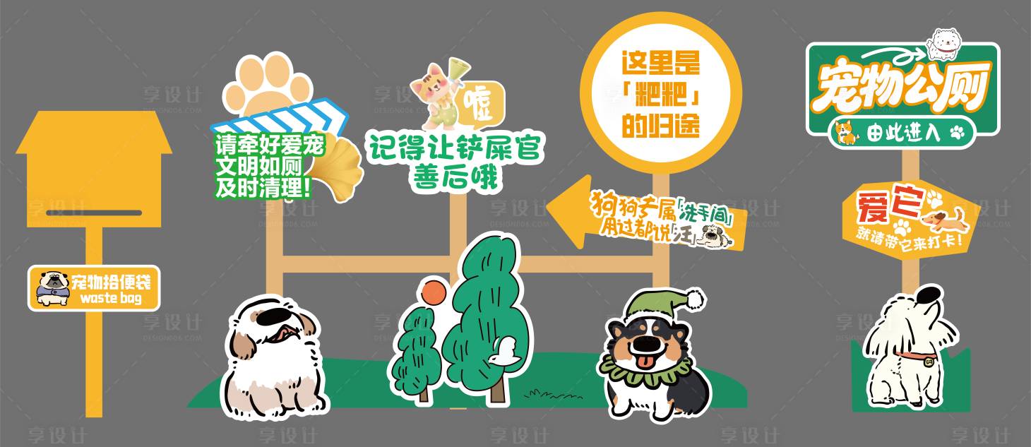 源文件下载【享设计】搜索编号：12900034165706616【宠物厕所导视】