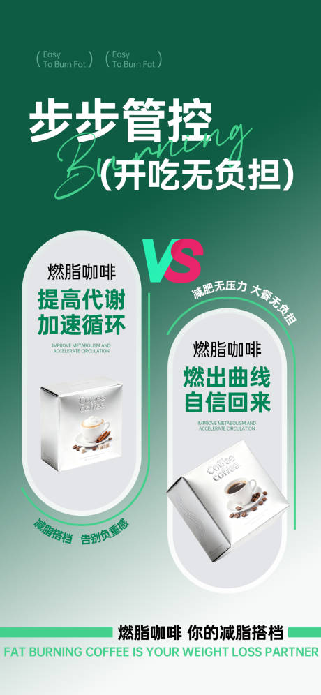 源文件下载【享设计】搜索编号：35710034270423479【燃脂减脂瘦身燃脂咖啡产品海报】