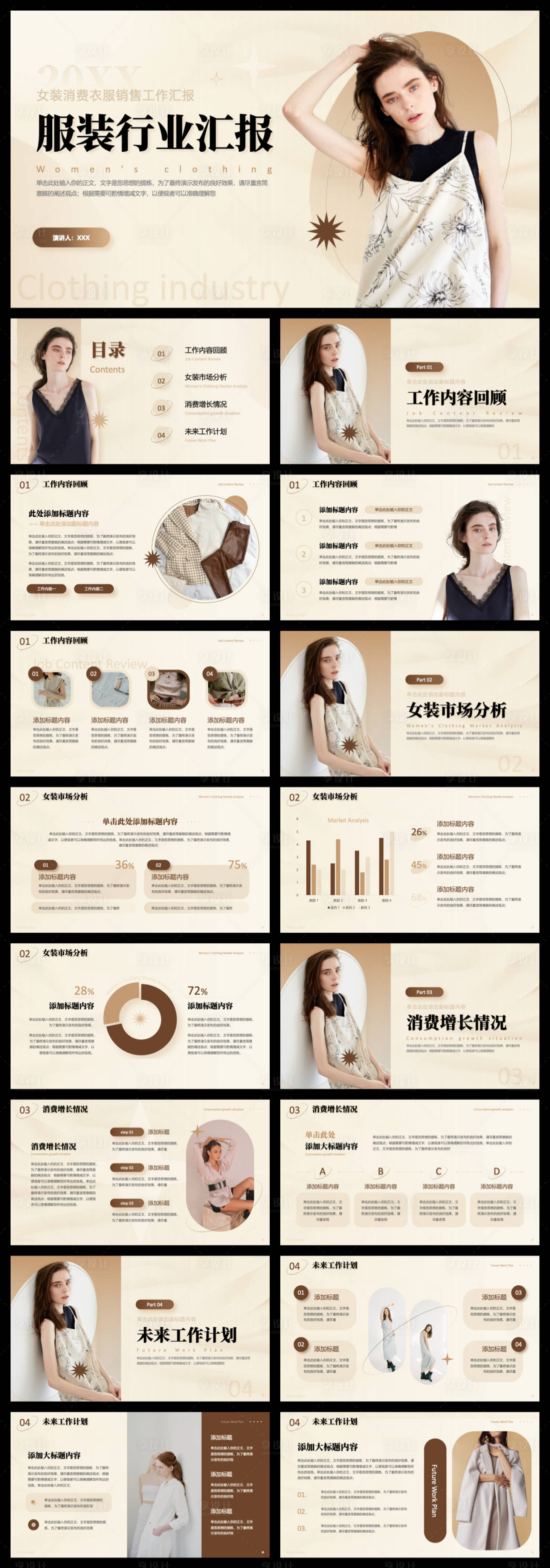 源文件下载【享设计】搜索编号：91410034047687736【服装行业汇报】