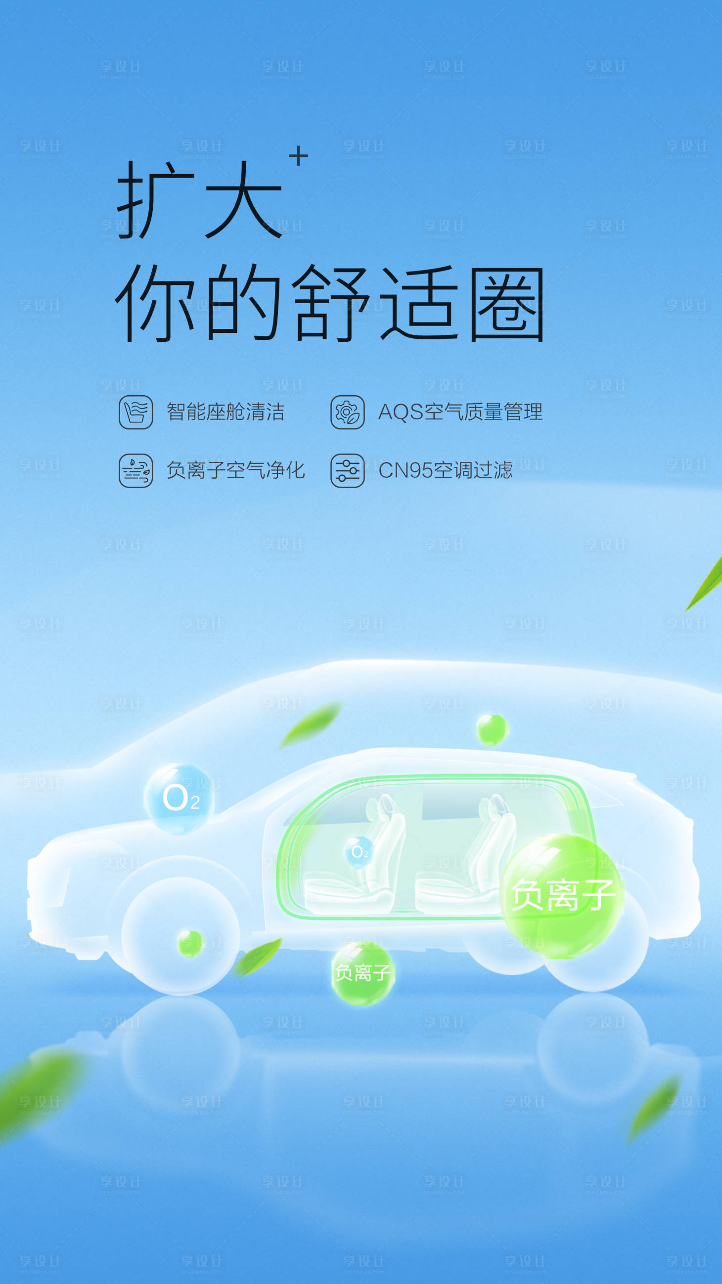 源文件下载【享设计】搜索编号：99920034191324983【汽车座舱海报】