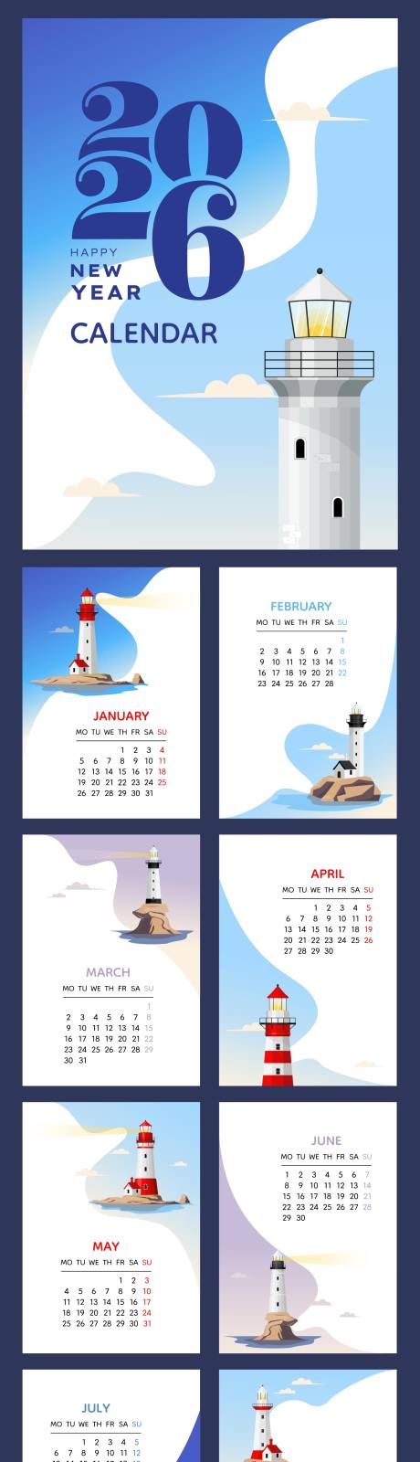 源文件下载【享设计】搜索编号：45810034050349430【2026马年台历】