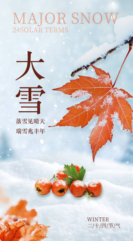 源文件下载【享设计】搜索编号：58700034002072158【海报大雪节气设计节气海报设计】