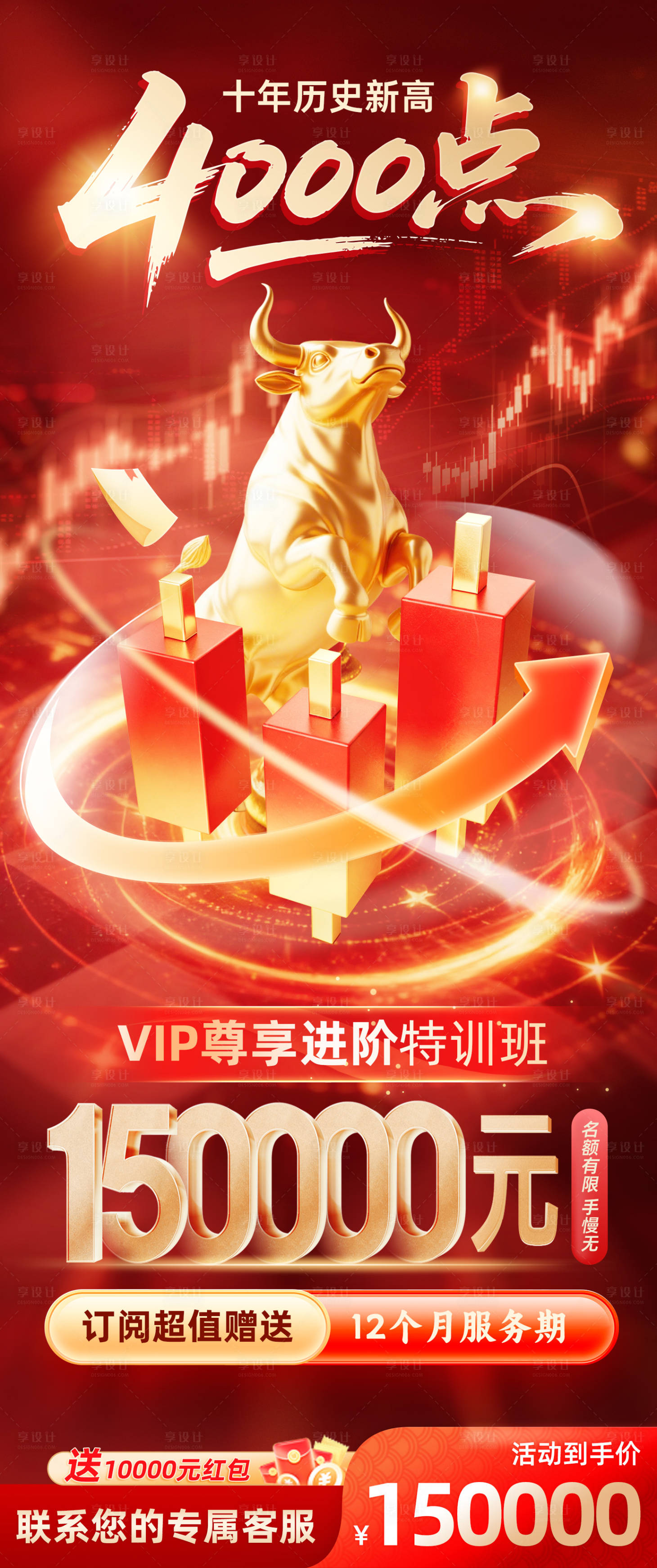 源文件下載【享設計】搜索編號：48210033999121573【紅金色系證券股票金融類服務介紹海報】