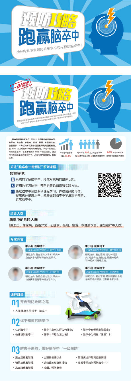 源文件下载【享设计】搜索编号：32910033993459015【脑卒中知识预防海报】