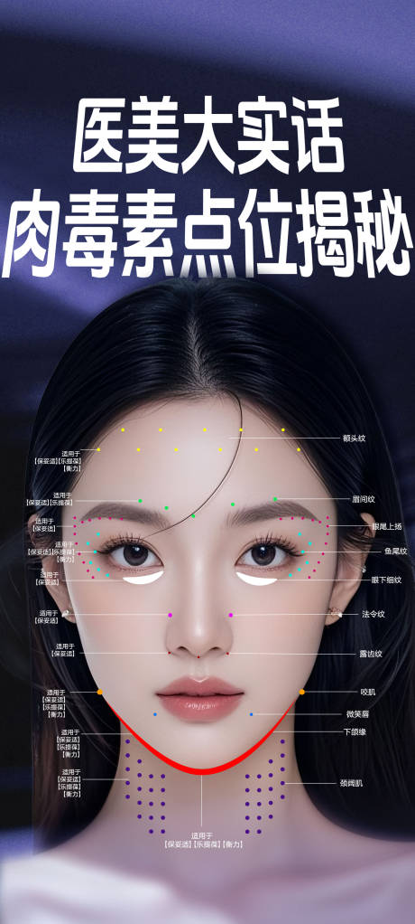 源文件下载【享设计】搜索编号：30040033966226443【肉毒素注射点位】