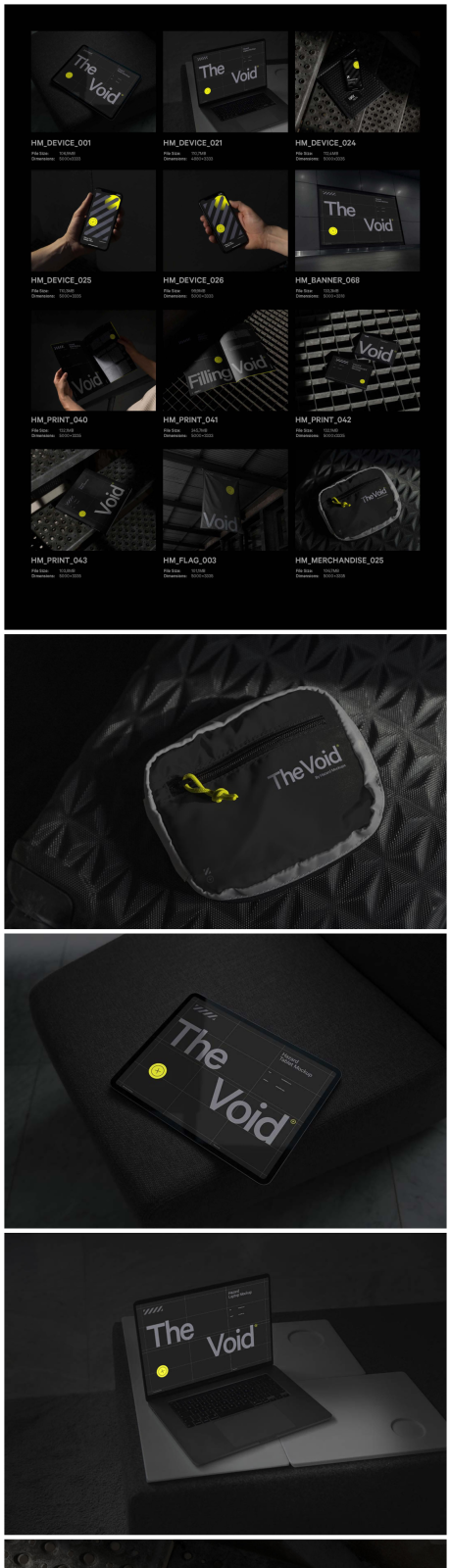 源文件下载【享设计】搜索编号：84390034090833273【黑色潮流暗黑系列品牌样机】