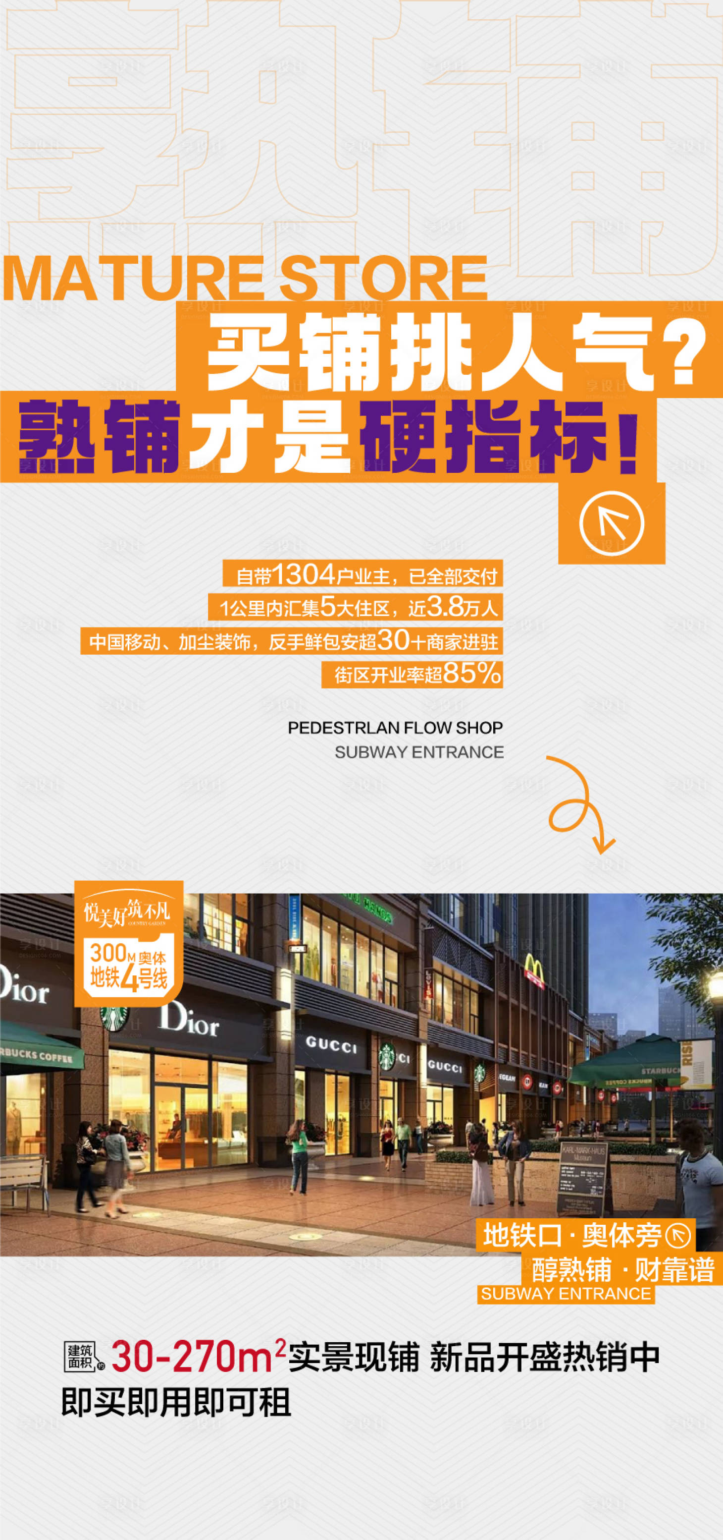 源文件下载【享设计】搜索编号：85970033833294986【买铺挑人气熟铺硬指标特惠一口价海报】