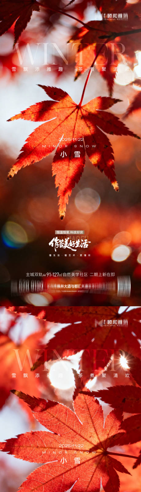 源文件下载【享设计】搜索编号：36820034008714264【小雪节气海报】