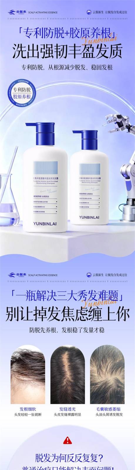 源文件下载【享设计】搜索编号：57630034145576017【洗发水详情页白转黑脱发洗护 】