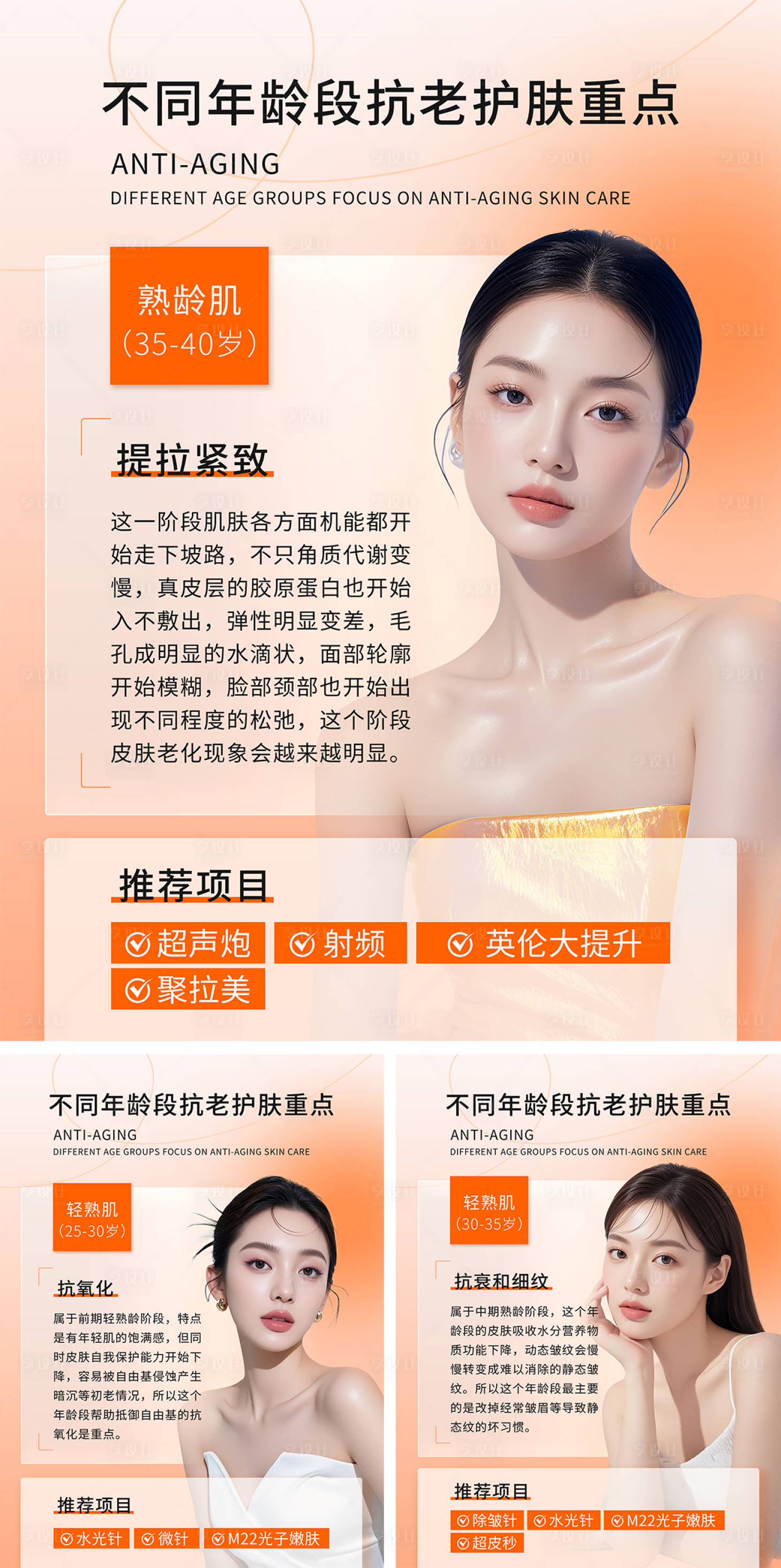 源文件下载【享设计】搜索编号：86890033812842677【医美皮肤年龄段科普海报】