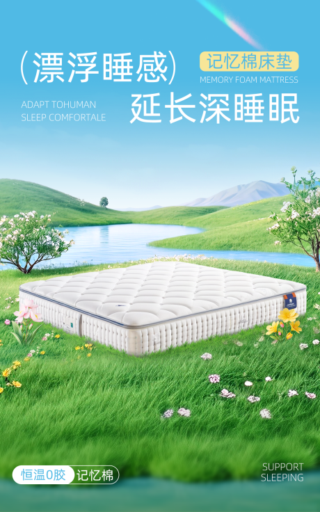 源文件下载【享设计】搜索编号：24070034069121043【床垫电商竖版海报】