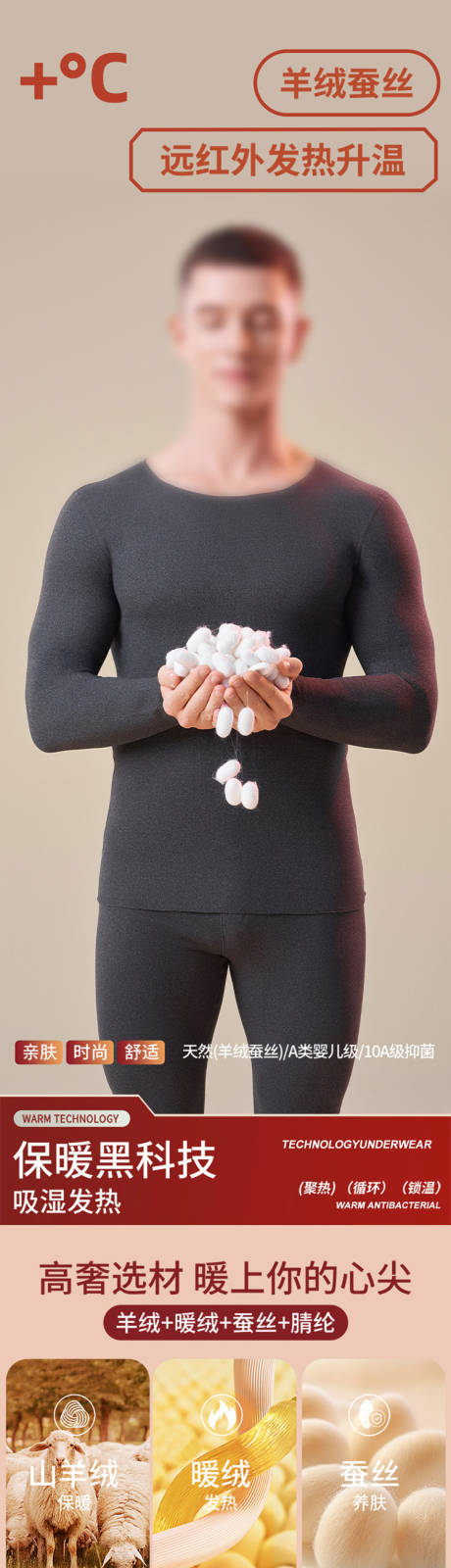 源文件下载【享设计】搜索编号：16060034277502249【羊绒蚕丝保暖套装】