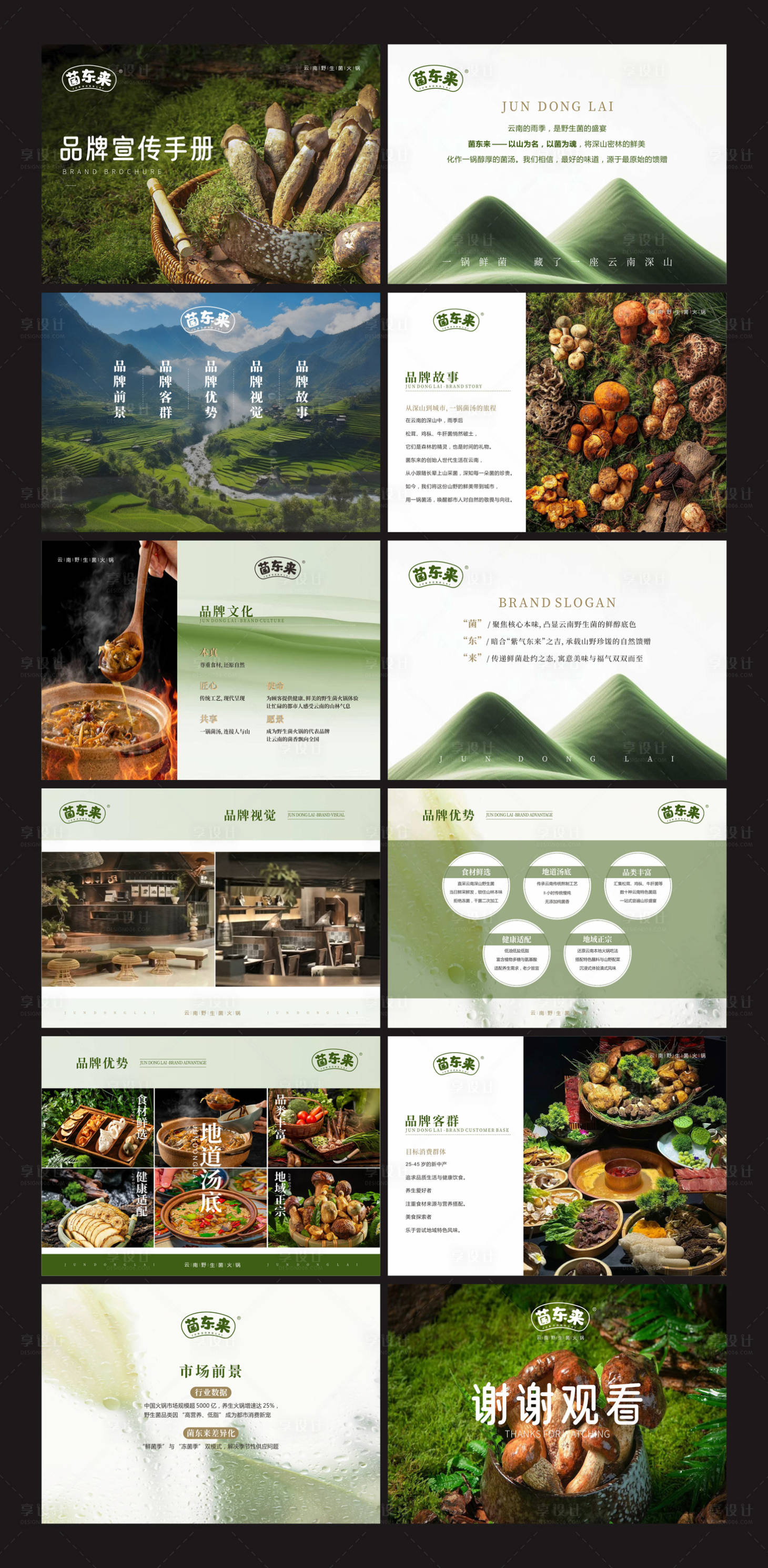 源文件下载【享设计】搜索编号：26050034095146970【云南野生菌火锅品牌画册宣传册】