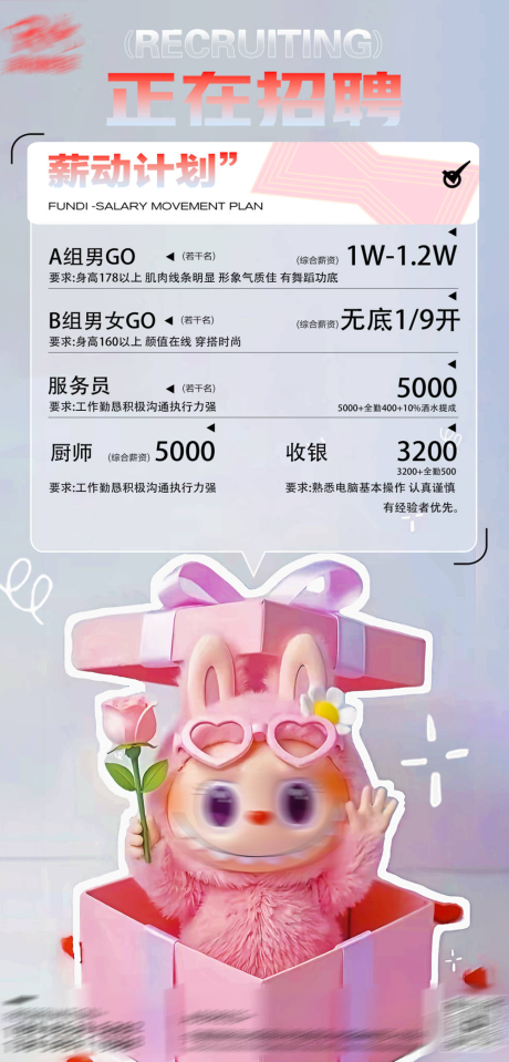 源文件下载【享设计】搜索编号：31680034035239002【舞蹈室酒吧夜店ktv招聘海报】