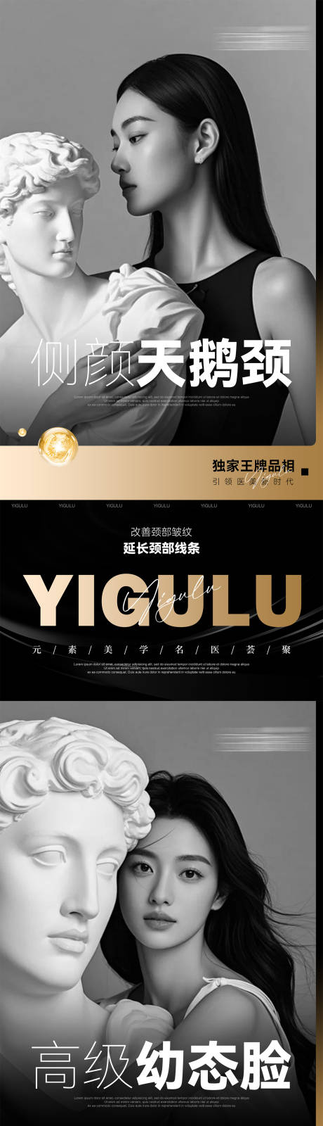 源文件下载【享设计】搜索编号：30360033953114064【医美黑金高级海报】