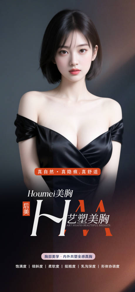 源文件下载【享设计】搜索编号：13120033961585735【医美丰胸美胸宣传海报】