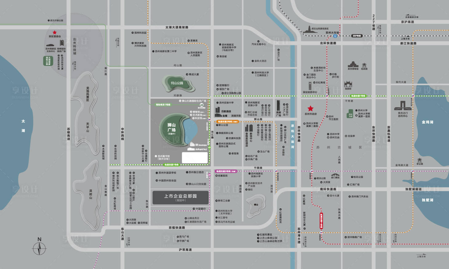 源文件下载【享设计】搜索编号：91920033897041604【地产写字楼区位图】