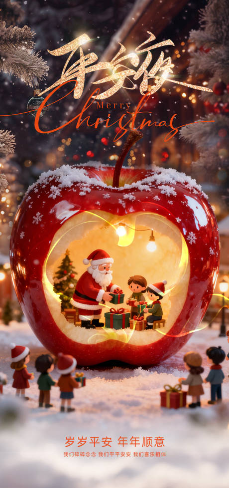 源文件下载【享设计】搜索编号：58600033958495391【平安夜海报】