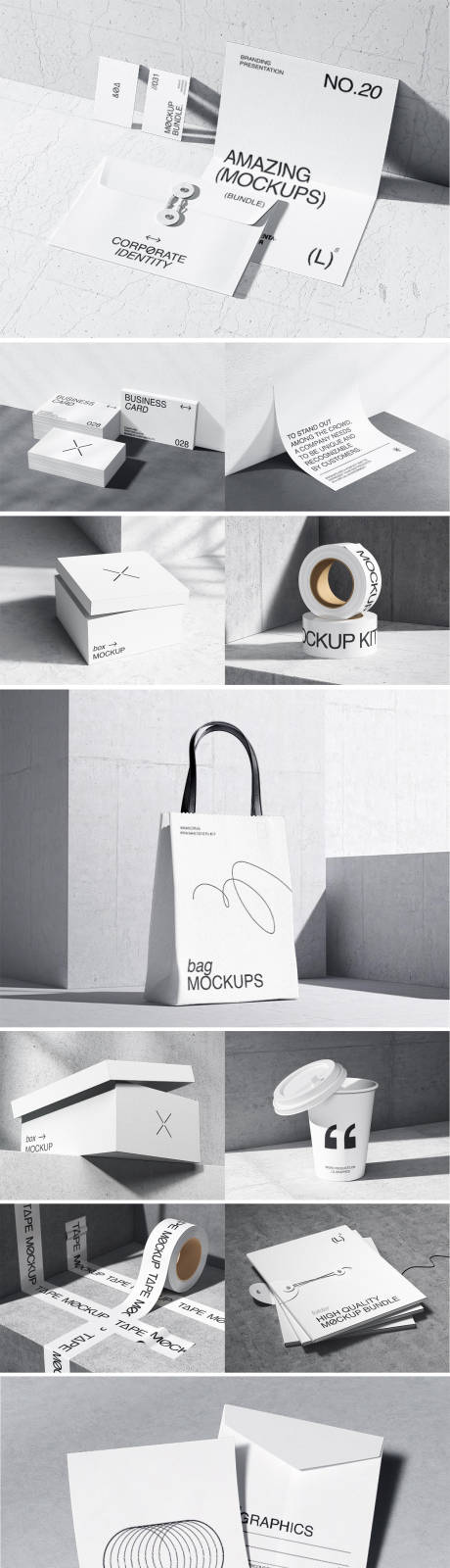 源文件下载【享设计】搜索编号：50670033861822105【极简文创品牌样机合集2】