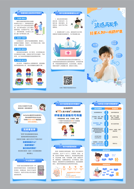 源文件下载【享设计】搜索编号：77620034233897979【了解预防流感科普三折页】