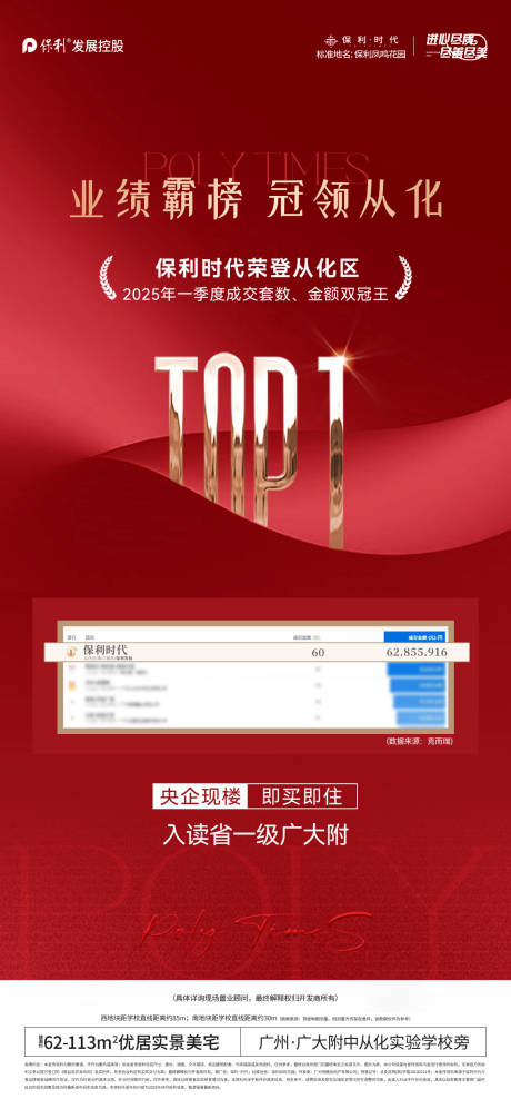 源文件下载【享设计】搜索编号：34560033992812013【地产业绩第一霸榜刷屏海报】